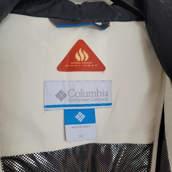Columbia Omni-Heat Thermal Comfort Roffe Ski Winter Snow Jacket Black White XL - Picture 14 of 17
